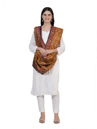 Women's Floral Silk Blend Dupatta - Image 3