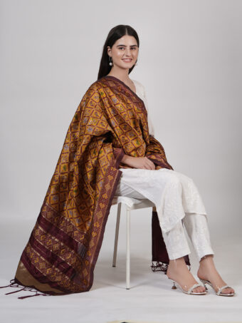 Women's Floral Silk Blend Dupatta - Image 4