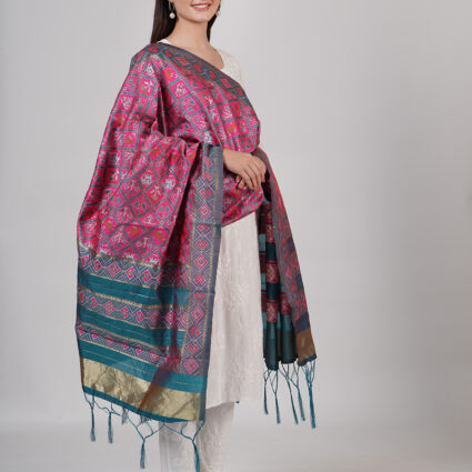 Women's Floral Silk Blend Dupatta