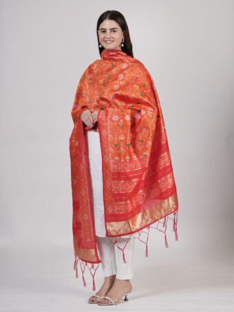 Women's Floral Silk Blend Dupatta