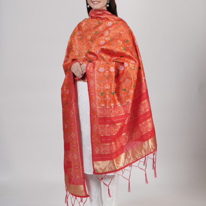 Women's Floral Silk Blend Dupatta