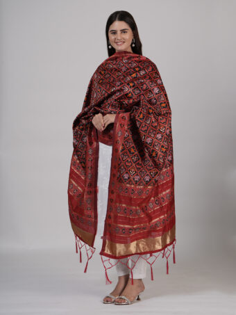 Women's Floral Silk Blend Dupatta