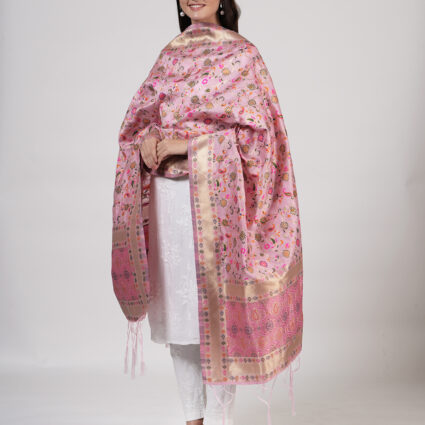 Women's Kashmiri Floral Silk Blend Dupatta