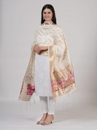 Woven Paithani Banarasi Silk Dupatta