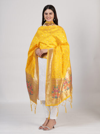 Woven Paithani Banarasi Silk Dupatta