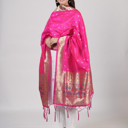Woven Paithani Banarasi Silk Dupatta