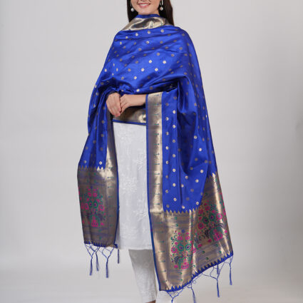 Woven Paithani Banarasi Silk Dupatta