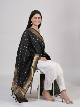 Woven Paithani Banarasi Silk Dupatta