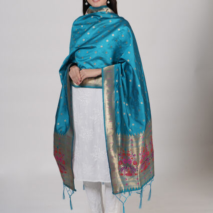 Woven Paithani Banarasi Silk Dupatta