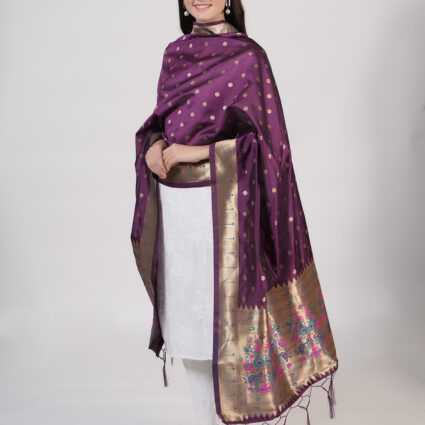 Women's Woven Banarasi Silk Zari Dupatta