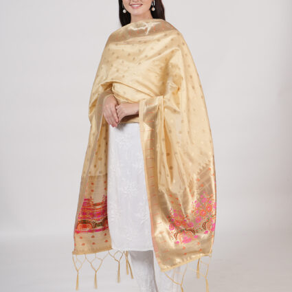 Women's Woven Banarasi Silk Zari Dupatta