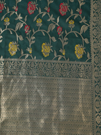 Women's Floral Silk Blend Dupatta - Image 6