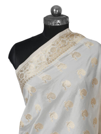 Woven Paithani Banarasi Silk Dupatta - Image 8