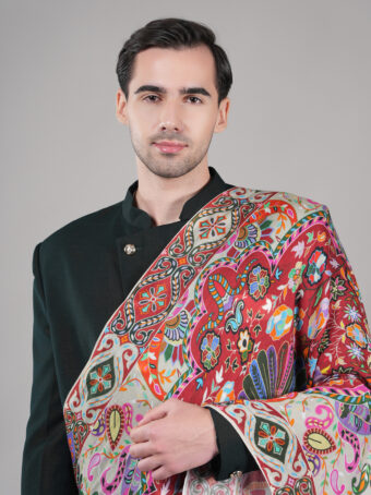 Unisex Fine Soft Bamboo Stole, Kalamkari Print Design - Image 5