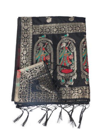 Women's Woven Banarasi Silk Zari Dupatta - Image 6