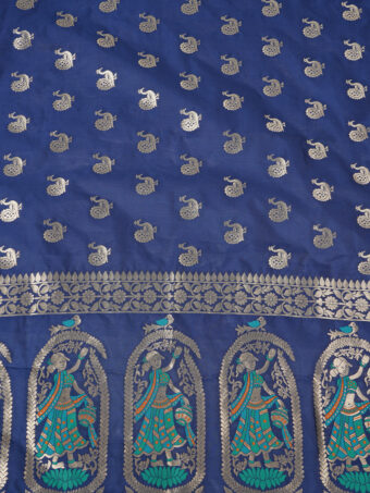 Woven Paithani Banarasi Silk Dupatta - Image 6