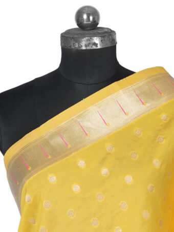 Woven Paithani Banarasi Silk Dupatta - Image 8
