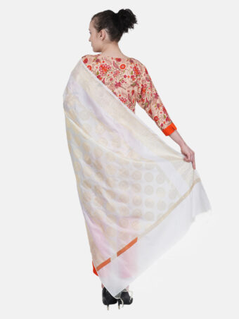 Woven Design Silk Blend Banarasi Dupatta with Zari - Image 3