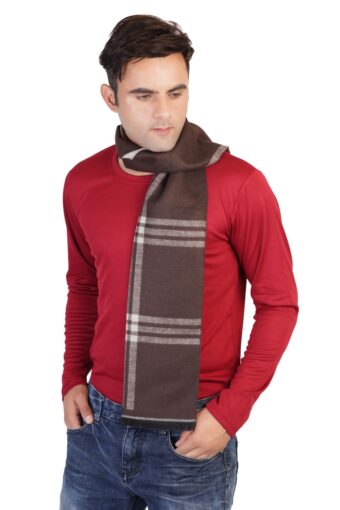 Woven Reversible Printed Men's Wool & Acrylic Muffler