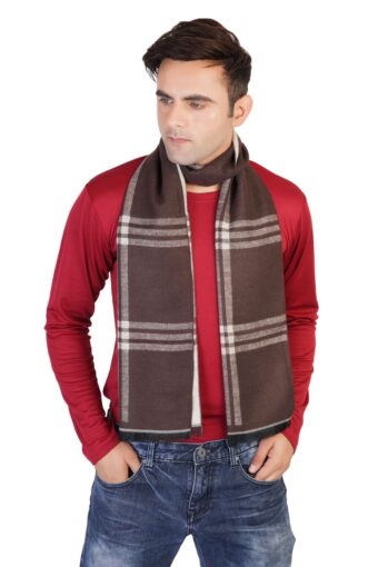 Woven Reversible Printed Men's Wool & Acrylic Muffler - Image 3
