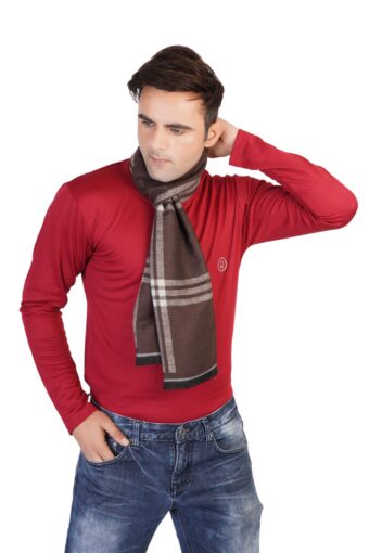 Woven Reversible Printed Men's Wool & Acrylic Muffler - Image 4