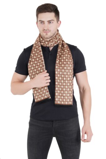 Woven Reversible Printed Men's Wool & Acrylic Muffler - Image 3