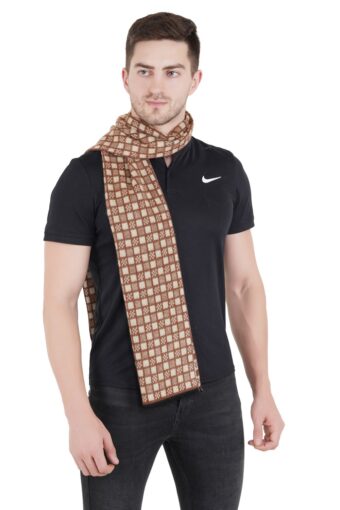 Woven Reversible Printed Men's Wool & Acrylic Muffler