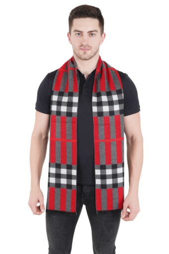 Woven Reversible Printed Men's Wool & Acrylic Muffler - Image 2