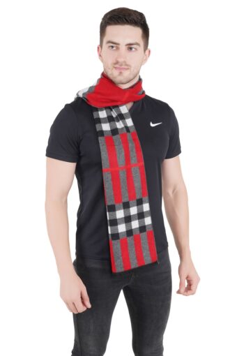 Woven Reversible Printed Men's Wool & Acrylic Muffler