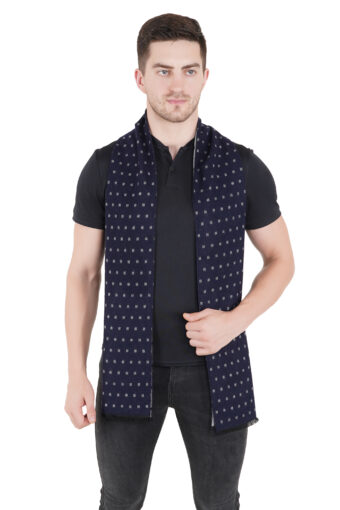 Woven Reversible Printed Men's Wool & Acrylic Muffler - Image 3