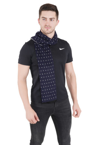 Woven Reversible Printed Men's Wool & Acrylic Muffler