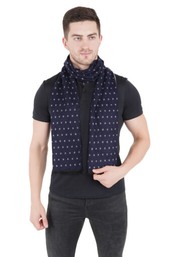 Woven Reversible Printed Men's Wool & Acrylic Muffler - Image 4
