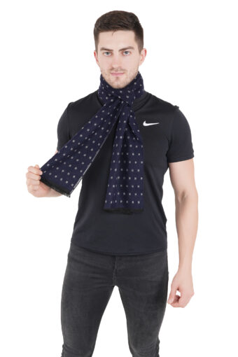 Woven Reversible Printed Men's Wool & Acrylic Muffler - Image 5