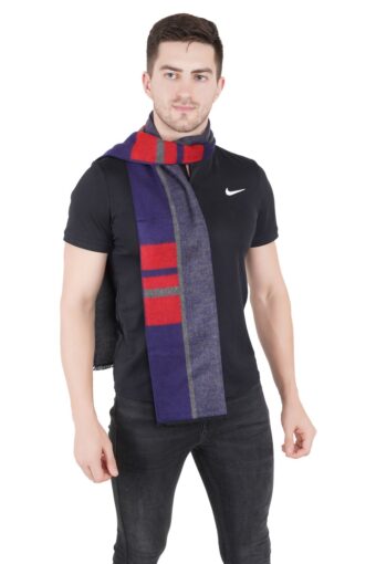 Woven Reversible Printed Men's Wool & Acrylic Muffler - Image 2