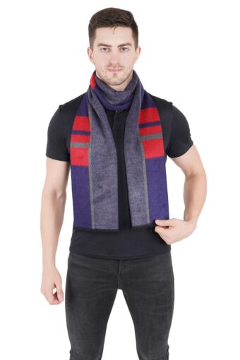 Woven Reversible Printed Men's Wool & Acrylic Muffler - Image 3