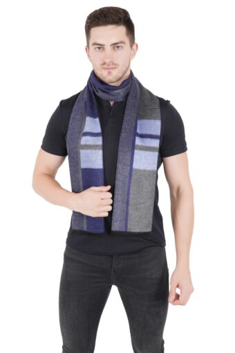 Woven Reversible Printed Men's Wool & Acrylic Muffler - Image 3