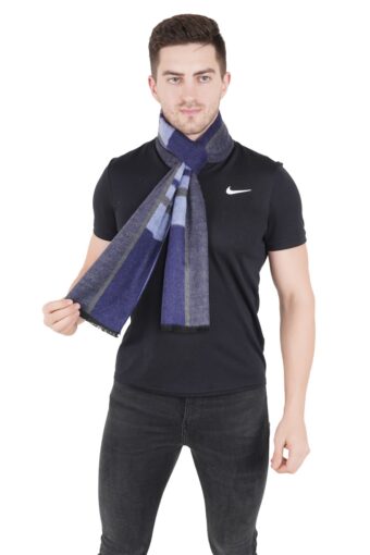 Woven Reversible Printed Men's Wool & Acrylic Muffler - Image 4
