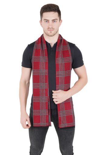Woven Reversible Printed Men's Wool & Acrylic Muffler - Image 3