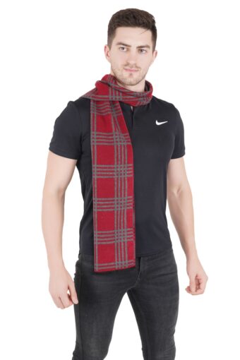 Woven Reversible Printed Men's Wool & Acrylic Muffler