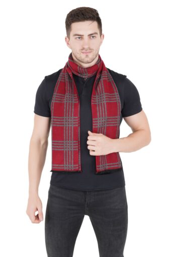 Woven Reversible Printed Men's Wool & Acrylic Muffler - Image 2