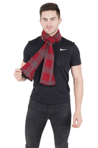 Woven Reversible Printed Men's Wool & Acrylic Muffler - Image 4
