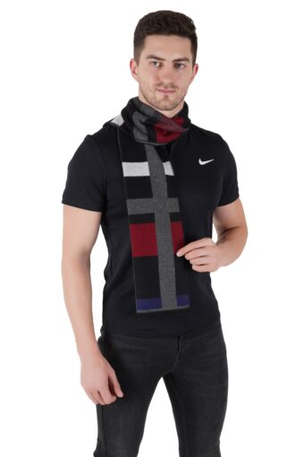Woven Reversible Printed Men's Wool & Acrylic Muffler - Image 2