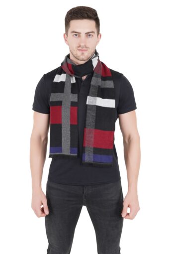 Woven Reversible Printed Men's Wool & Acrylic Muffler - Image 3