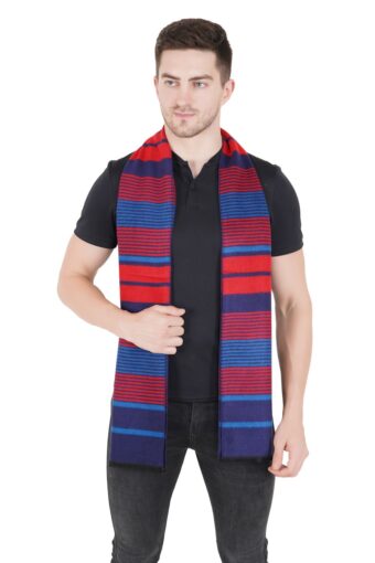 Woven Reversible Printed Men's Wool & Acrylic Muffler - Image 2