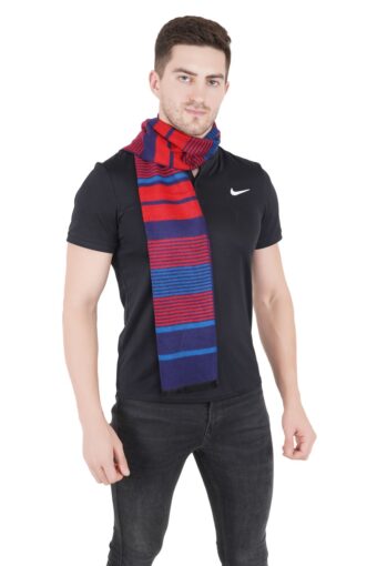 Woven Reversible Printed Men's Wool & Acrylic Muffler