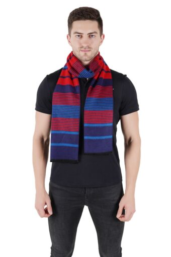 Woven Reversible Printed Men's Wool & Acrylic Muffler - Image 3