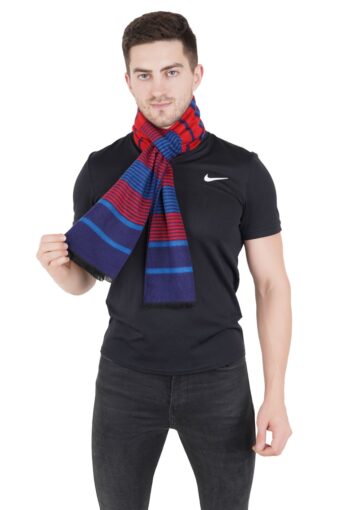 Woven Reversible Printed Men's Wool & Acrylic Muffler - Image 4