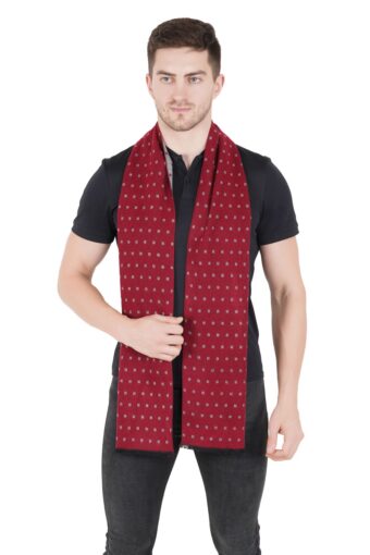 Woven Reversible Printed Men's Wool & Acrylic Muffler - Image 2