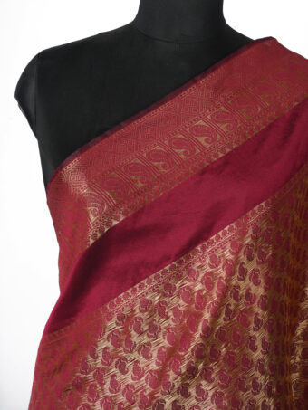 Woven Design Silk Blend Banarasi Dupatta with Zari - Image 6