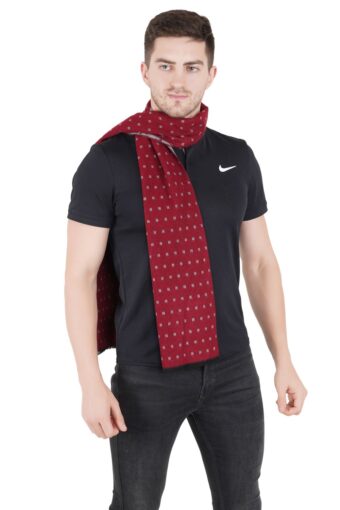 Woven Reversible Printed Men's Wool & Acrylic Muffler
